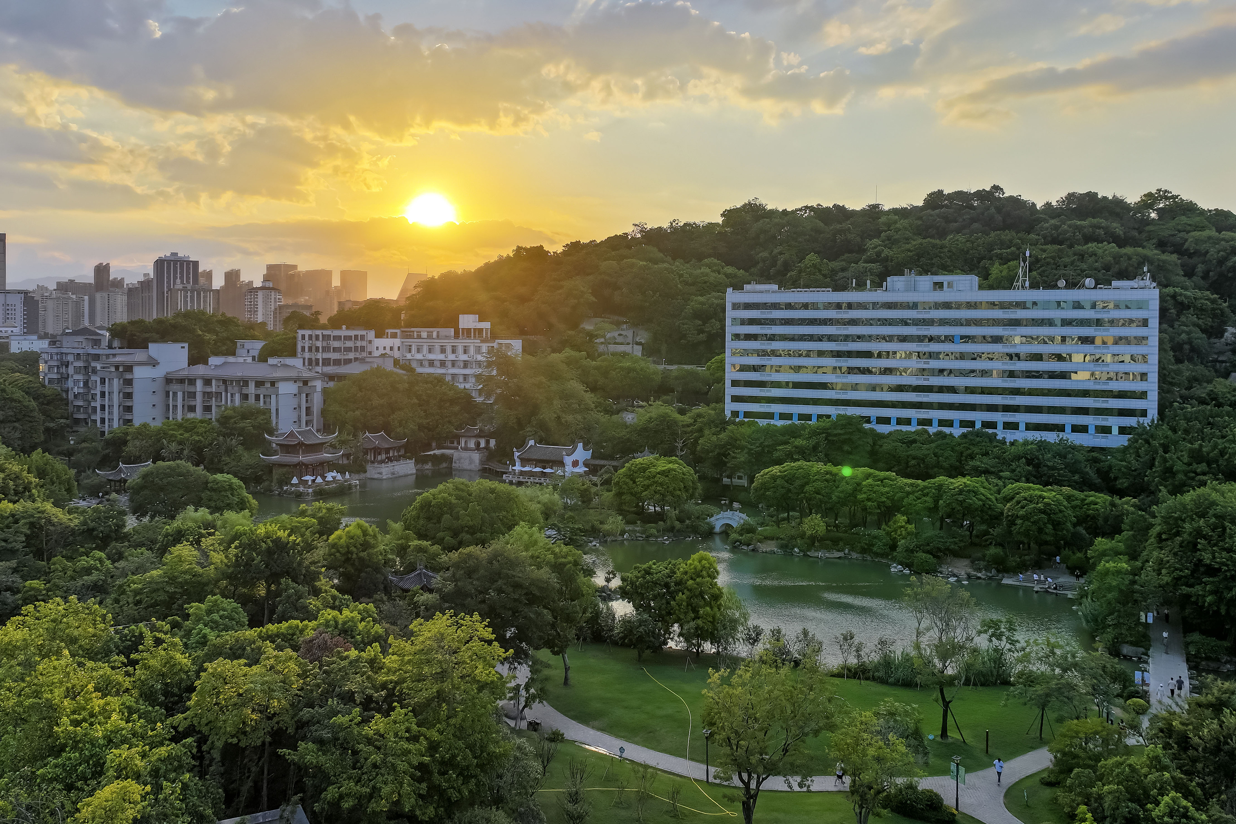 2024年7月17日，福州市鼓樓區(qū)黎明湖生態(tài)濕地公園。