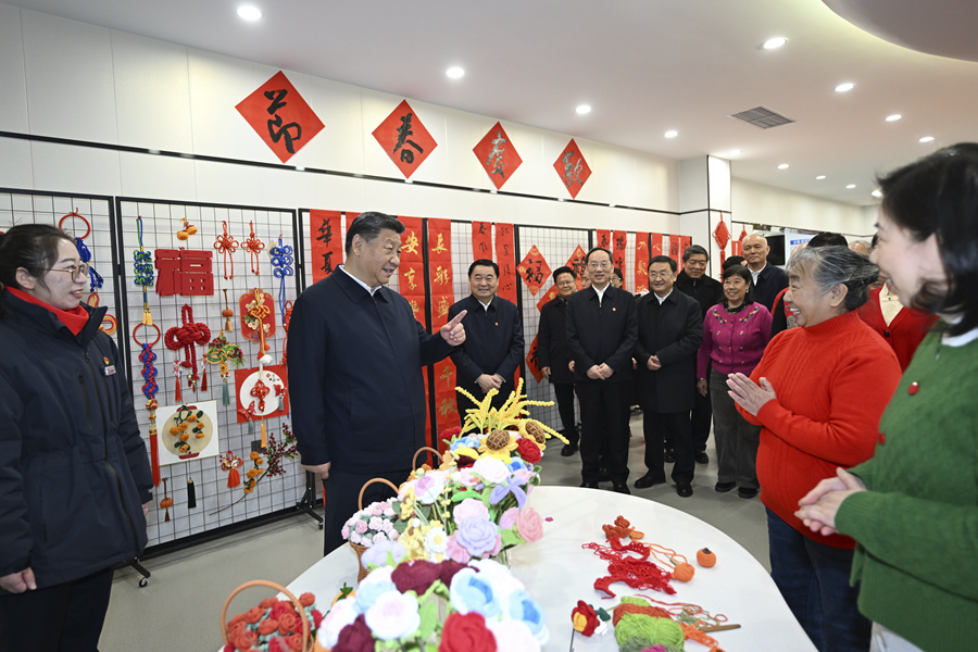 2025年1月23日，習(xí)近平總書記在沈陽大東區(qū)長安街道長安小區(qū)社區(qū)黨群服務(wù)中心考察。