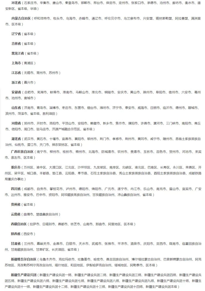 截至5月8日已開通醫(yī)保個(gè)賬跨省共濟(jì)的統(tǒng)籌區(qū)。（國家醫(yī)保局官網(wǎng)截圖）