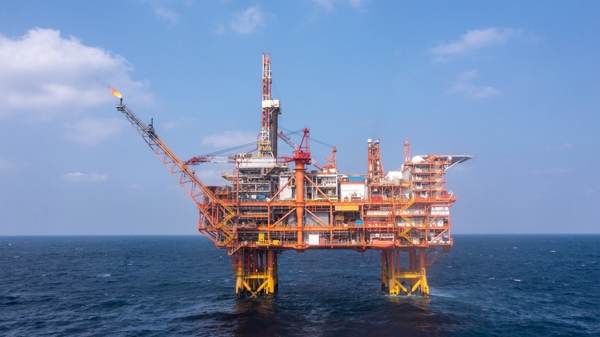 我國首個海上CCUS項目設(shè)施恩平15-1平臺。受訪者供圖