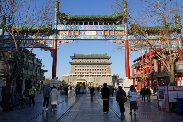 這是2024年12月26日從前門大街拍攝的正陽門箭樓。